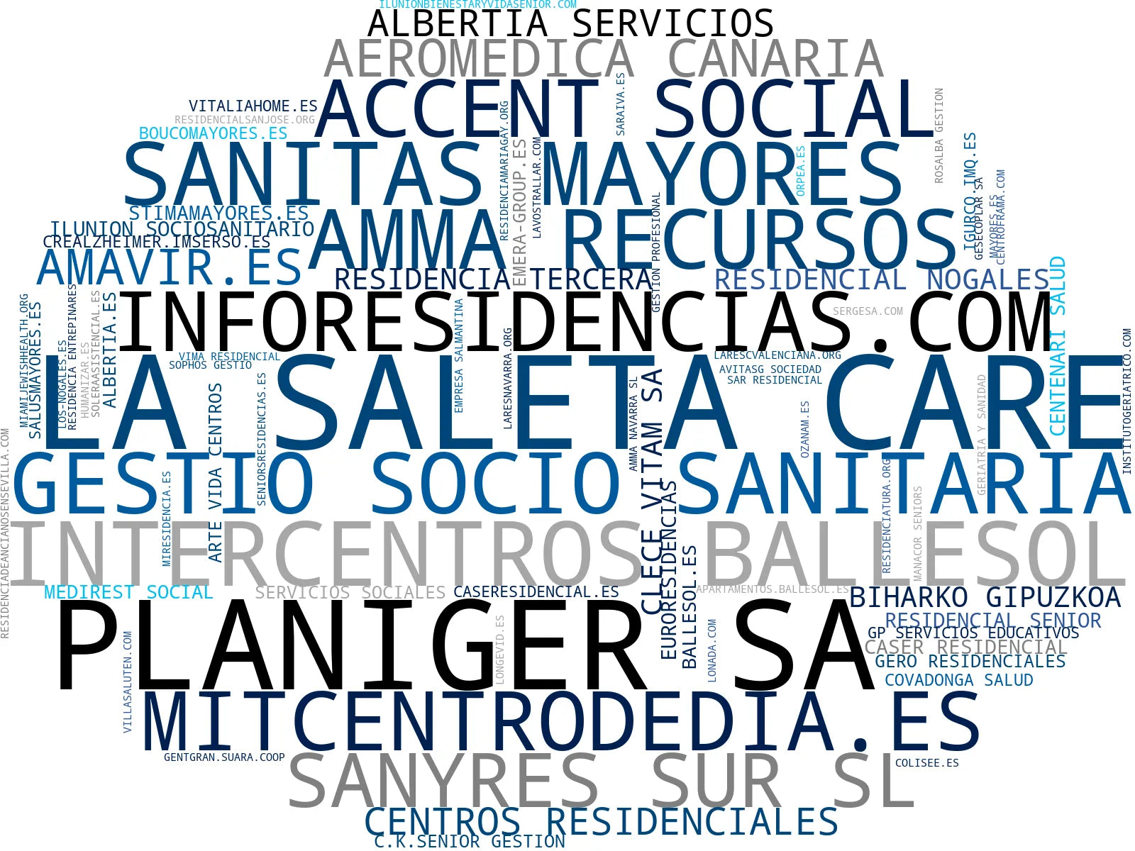 top empresas españa rubro centro de día, fisioterapia geriátrica, estancia temporal mayores