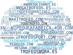 wordcloud de mercado copas de reconocimiento, placas conmemorativas, reconocimientos oficiales