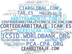 mapa de términos arbitraje comercial, mediación familiar, resolución de disputas