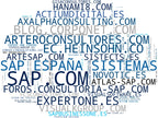 mapa de términos consultoría ERP, inteligencia de negocio, automatización procesos