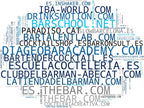 wordcloud de mercado recetas de cócteles, catering de cócteles, máquinas de cócteles