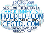 nube de conceptos software de gestión empresarial, software de facturación, ciberseguridad