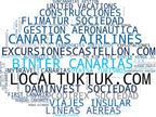 nube de conceptos traslados, transfers, vuelos