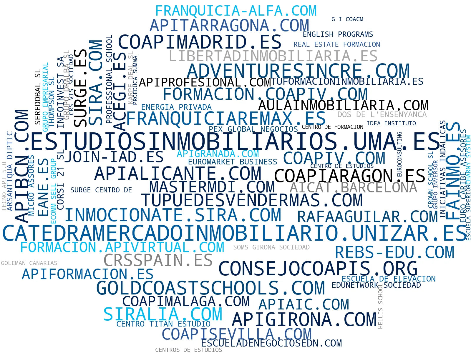 wordcloud de mercado capacitación inmobiliaria, consultoría inmobiliaria, coaching inmobiliario