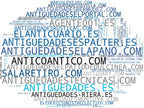 mapa de términos antigüedades, compra antigüedades, cerámica antigua