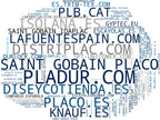 wordcloud de mercado placas yeso, aislamientos acústicos, molduras yeso