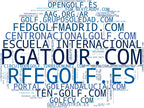 nube de conceptos eventos de golf, ranking golf, ligas de golf