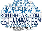 nube de conceptos rashguards, shorts de entrenamiento, guantes MMA