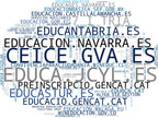 nube de conceptos educación secundaria, recursos educativos, gestión administrativa educativa