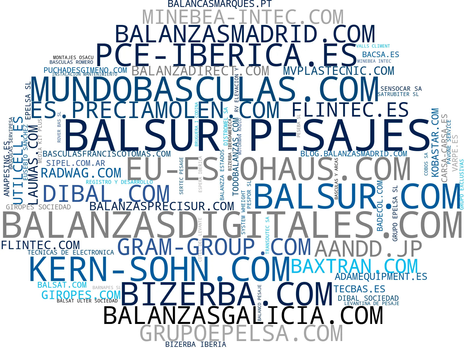 top competidores del nicho balanzas de precisión, dinamómetros, balanzas comerciales