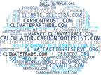 wordcloud de mercado créditos de carbono, cálculo de huella, registro de créditos