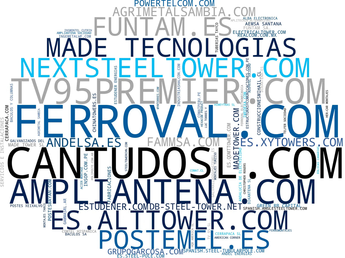 top empresas españa rubro torres de telecomunicaciones, torres arriostradas, torres meteorológicas