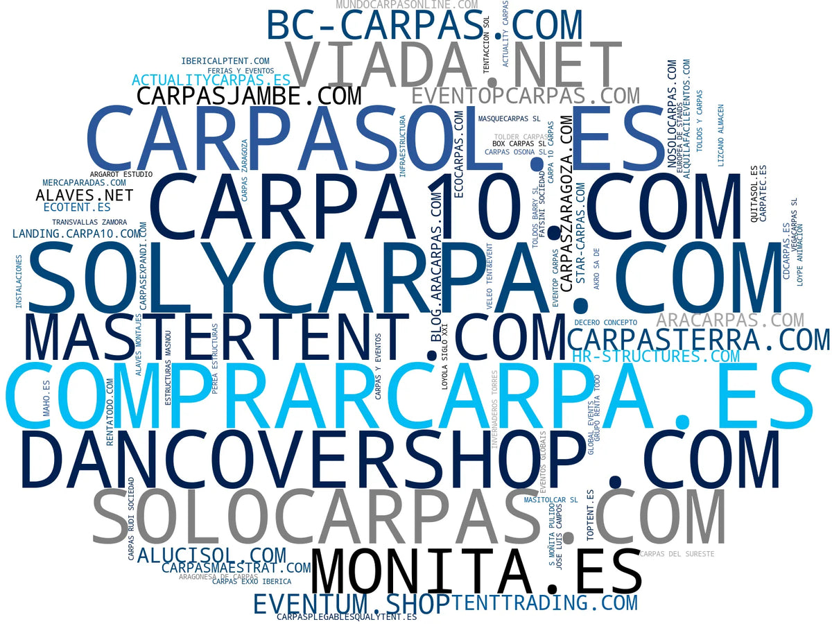 top competidores del nicho carpas industriales, carpas para ferias, carpas beduinas