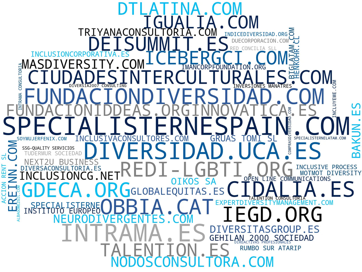 wordcloud de mercado formación DEI, evaluación DEI, servicio certificación diversidad