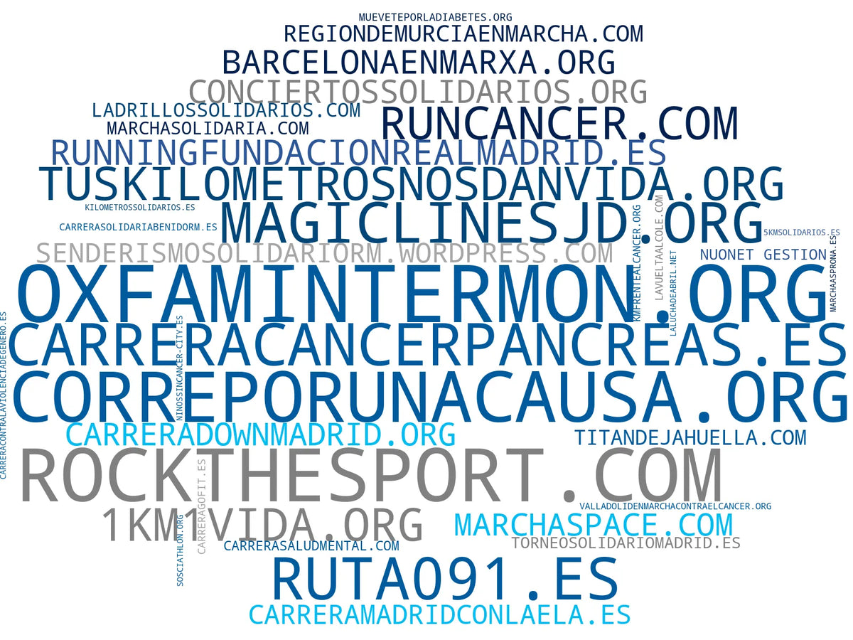 visualización de tendencias evento benéfico, merchandising solidario, inscripción carrera