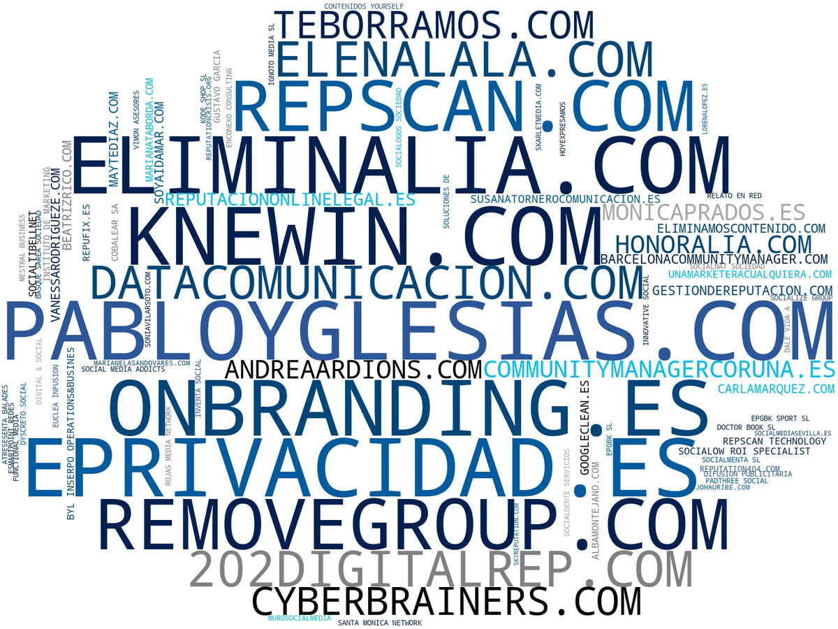 mapa de términos reputación online, optimización SEO, derecho al olvido