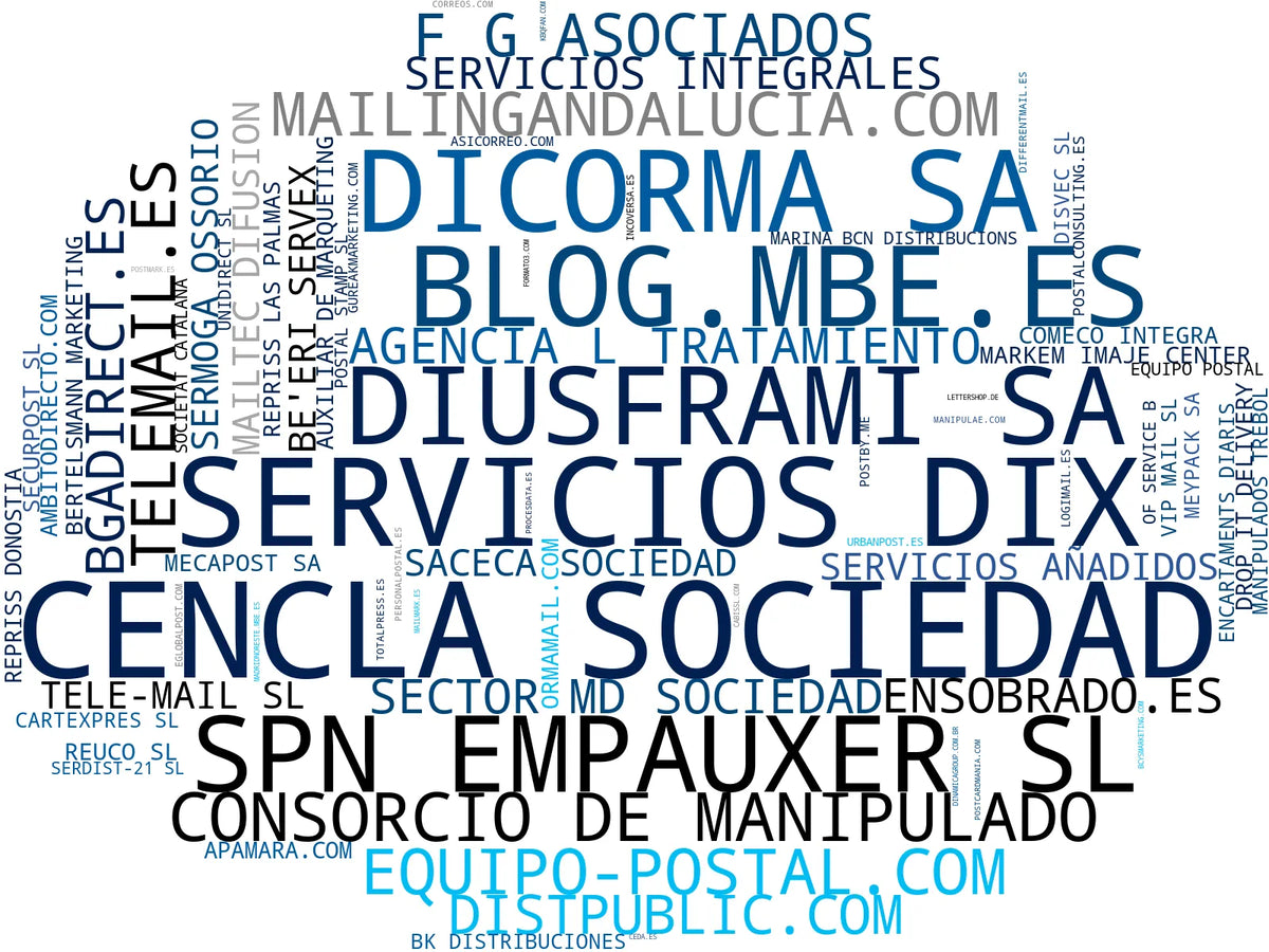 top empresas españa rubro servicios impresión, distribución postal, publicidad impresa