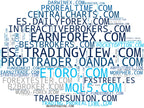 nube de conceptos educación financiera, trading de acciones, trading de criptomonedas