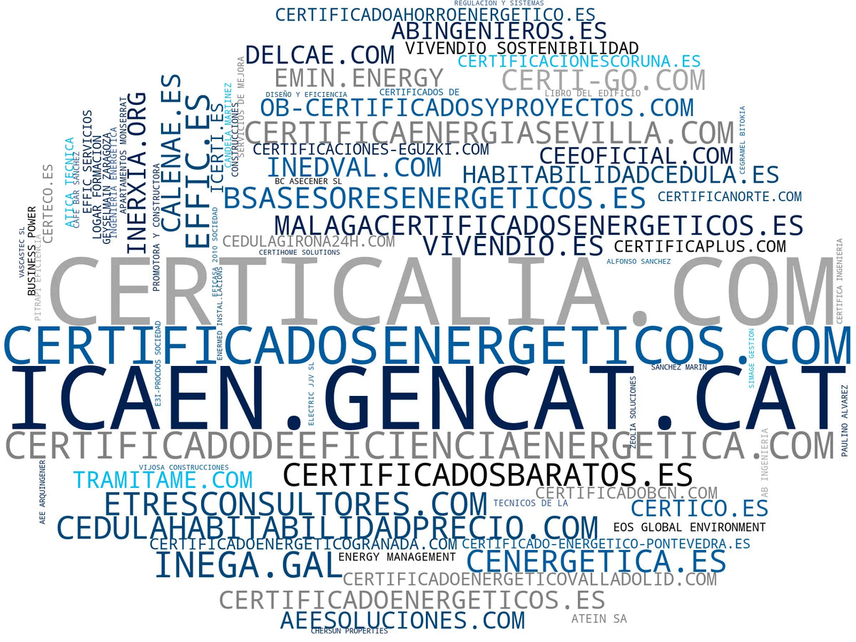 top competidores del nicho cédula habitabilidad, consultoría eficiencia energética, rehabilitación energética