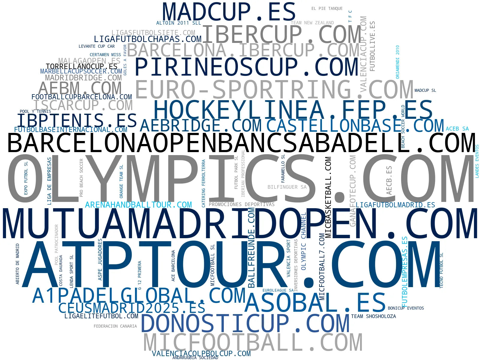 nube de conceptos organización de torneos, torneos de fútbol base, torneos de tenis