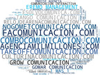 nube de conceptos diseño web, consultoría de comunicación, producción audiovisual