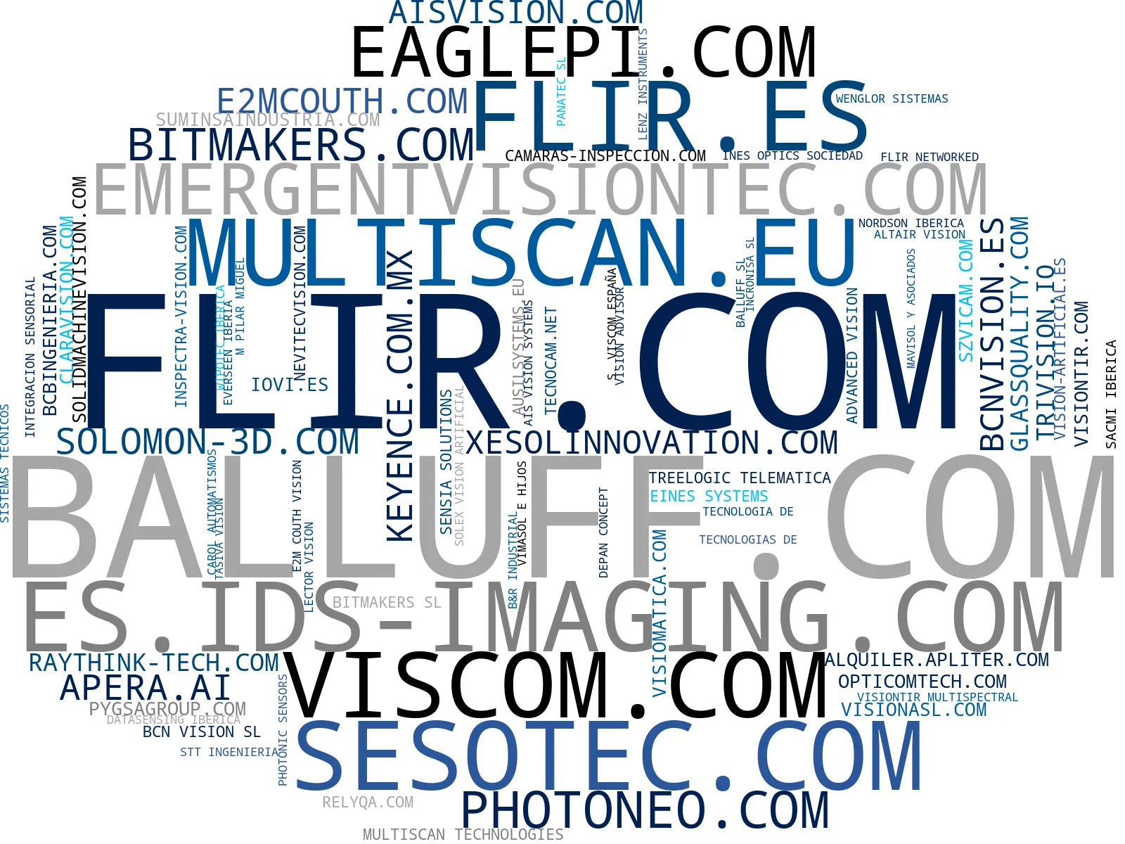 empresas mas grandes del nicho visión artificial industrial, sensores de gases, análisis de imágenes