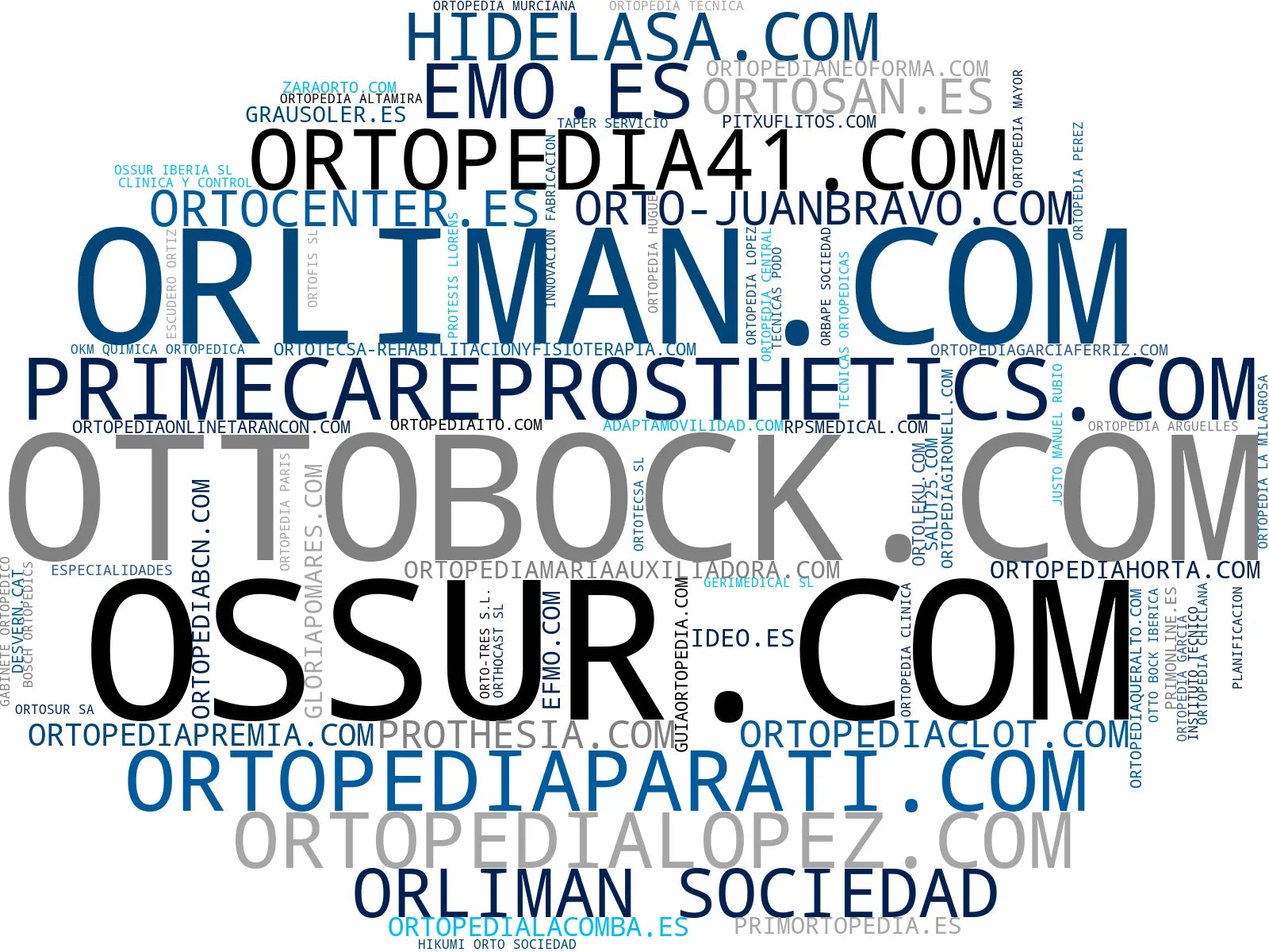 top competidores del nicho ortesis a medida, dispositivos movilidad, material ortopédico