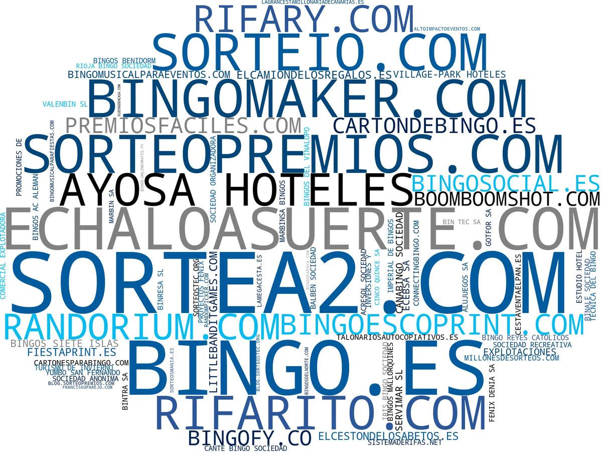 empresas españolas del sector rifas, juegos de bingo, promociones
