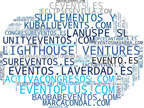 nube de conceptos organización de eventos, producción de eventos, eventos virtuales