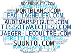 nube de conceptos relojes de buceo, relojes de titanio, relojes de pared