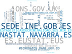 mapa de términos estadísticas oficiales, indicadores económicos, bases de datos