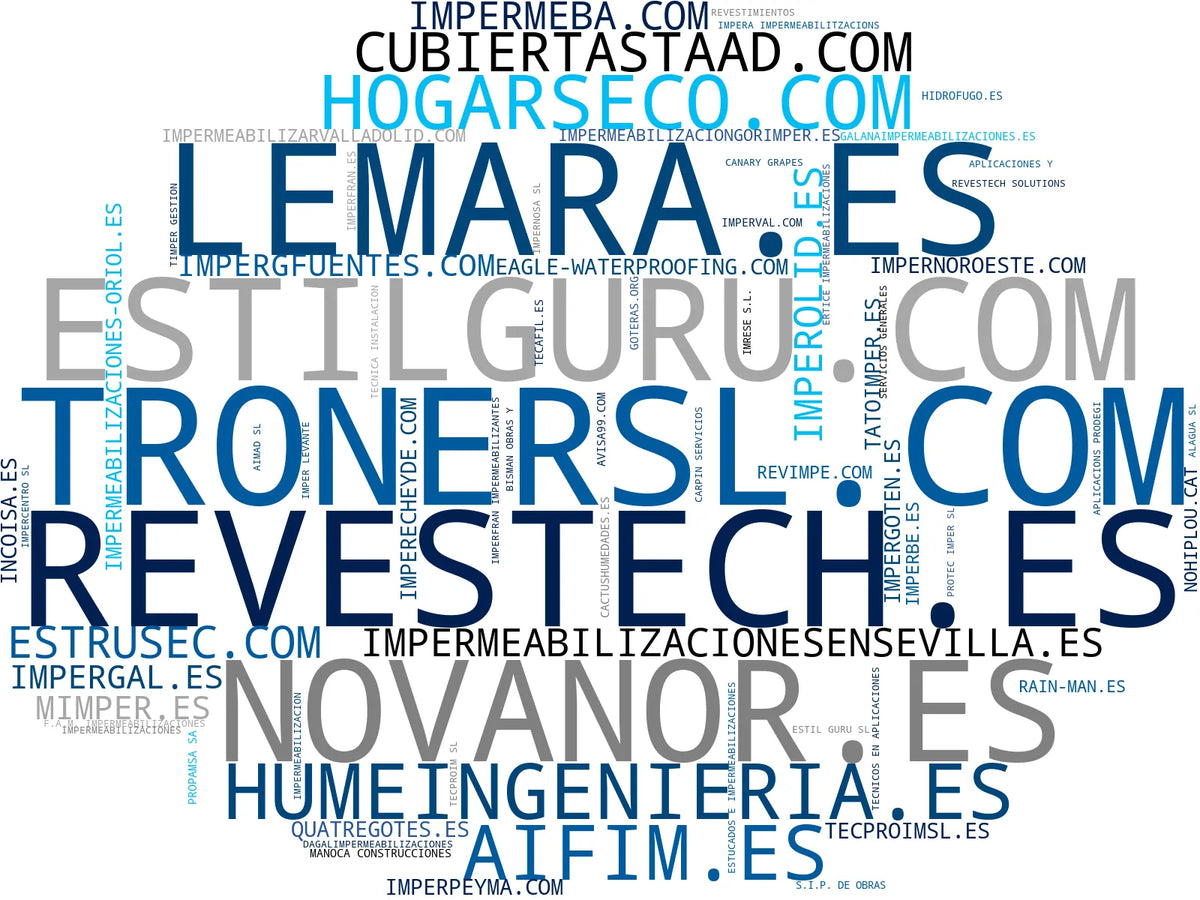 empresas españolas del sector impermeabilización de cubiertas, impermeabilización de estructuras, sellado de filtraciones