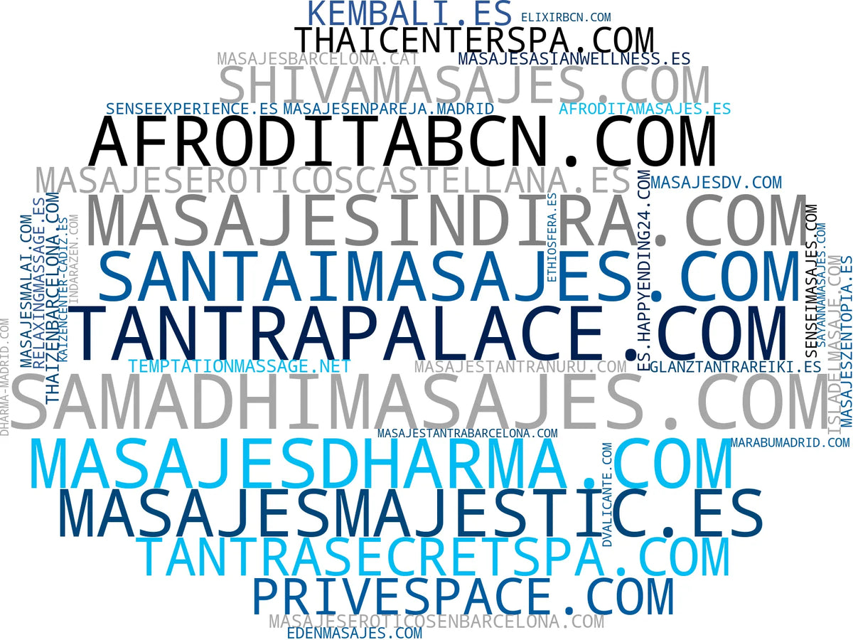 wordcloud de mercado masaje Nuru, masajes terapéuticos, masaje relajante