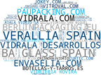 nube de conceptos envases de vidrio, envases cosméticos, frascos de vidrio