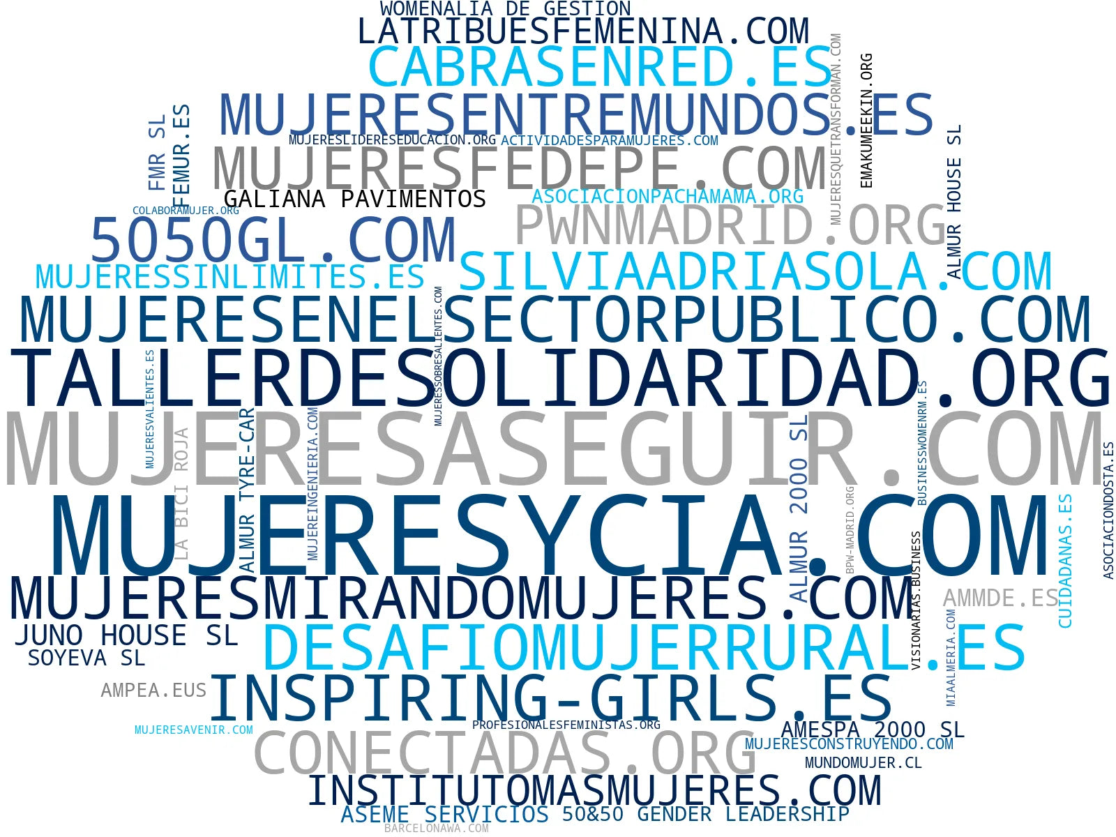 mapa de términos empoderamiento femenino, coaching para mujeres, red de apoyo femenino