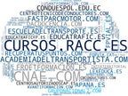 nube de conceptos cursos de prevención riesgos, psicotécnicos conducción, cursos de formación online