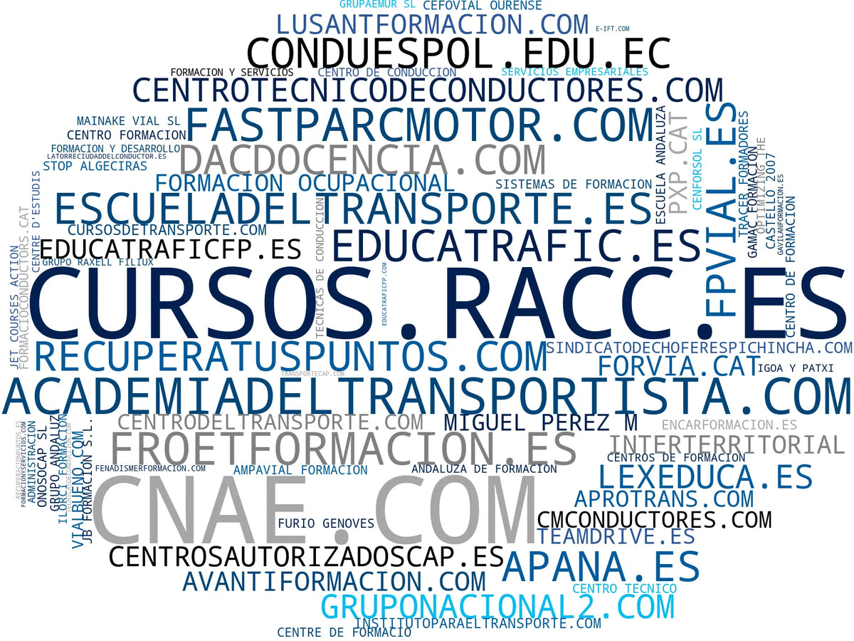 empresas españolas del sector cursos de conducción, examen psicosensométrico, recuperación de puntos
